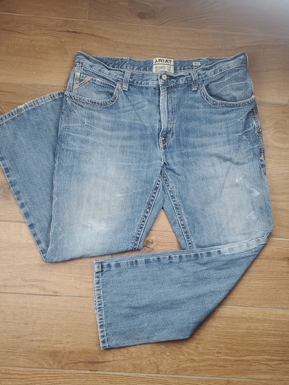 Ariat M4 Boundary Boot Cut Jeans Men’s 38x32 ( 38×32 Measured) Blue Western